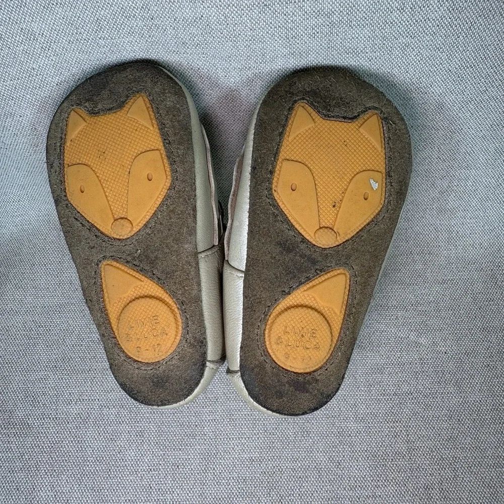 Livie And Luca Champagne Gold‎ Leather Ruche III Mary Jane Shoes 9-12 Months